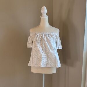 Express White Off-Shoulder Top